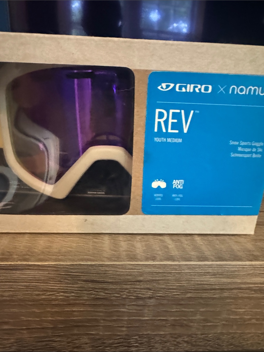 Giro REV Youth Goggles - White Frame with Purple Lens
